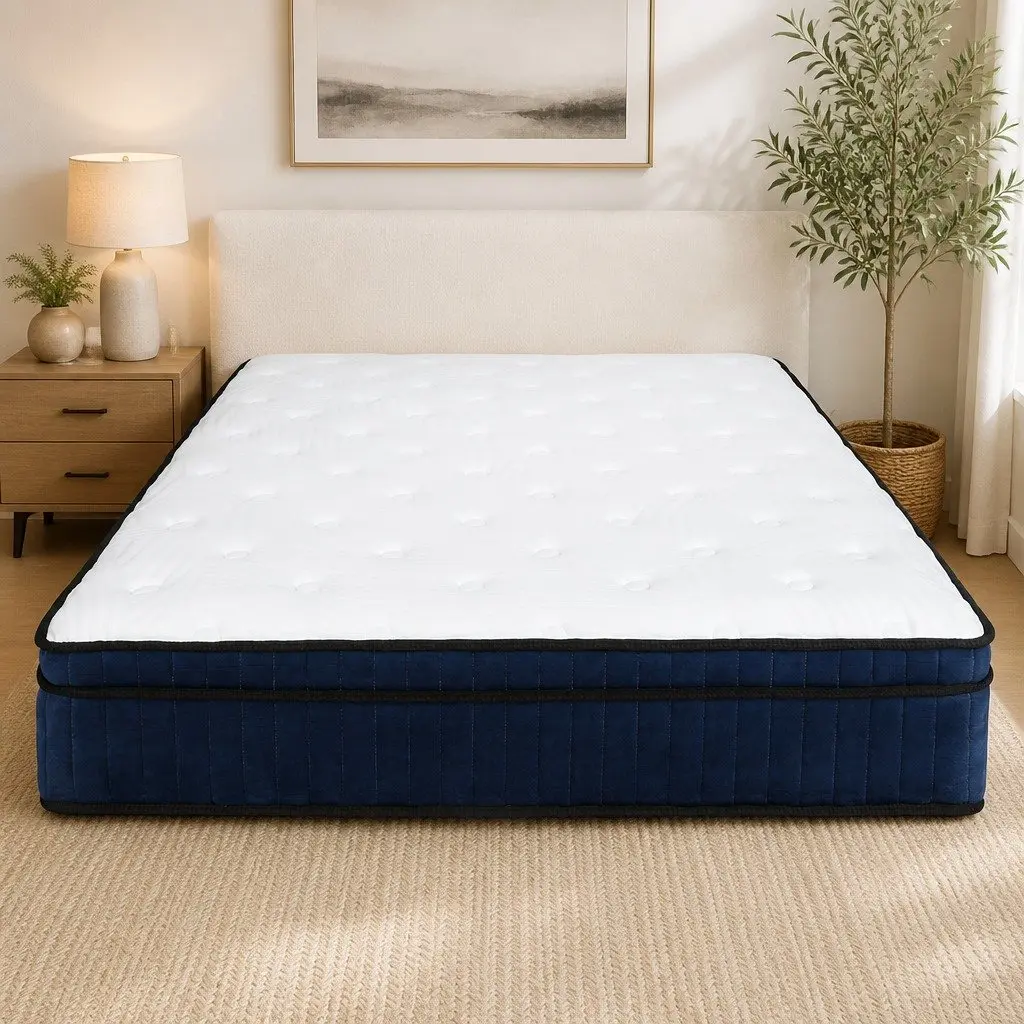 Double Mattress 7 Zone Pocket Spring Medium Firm Hybrid Foam Support 138cm x 188cm