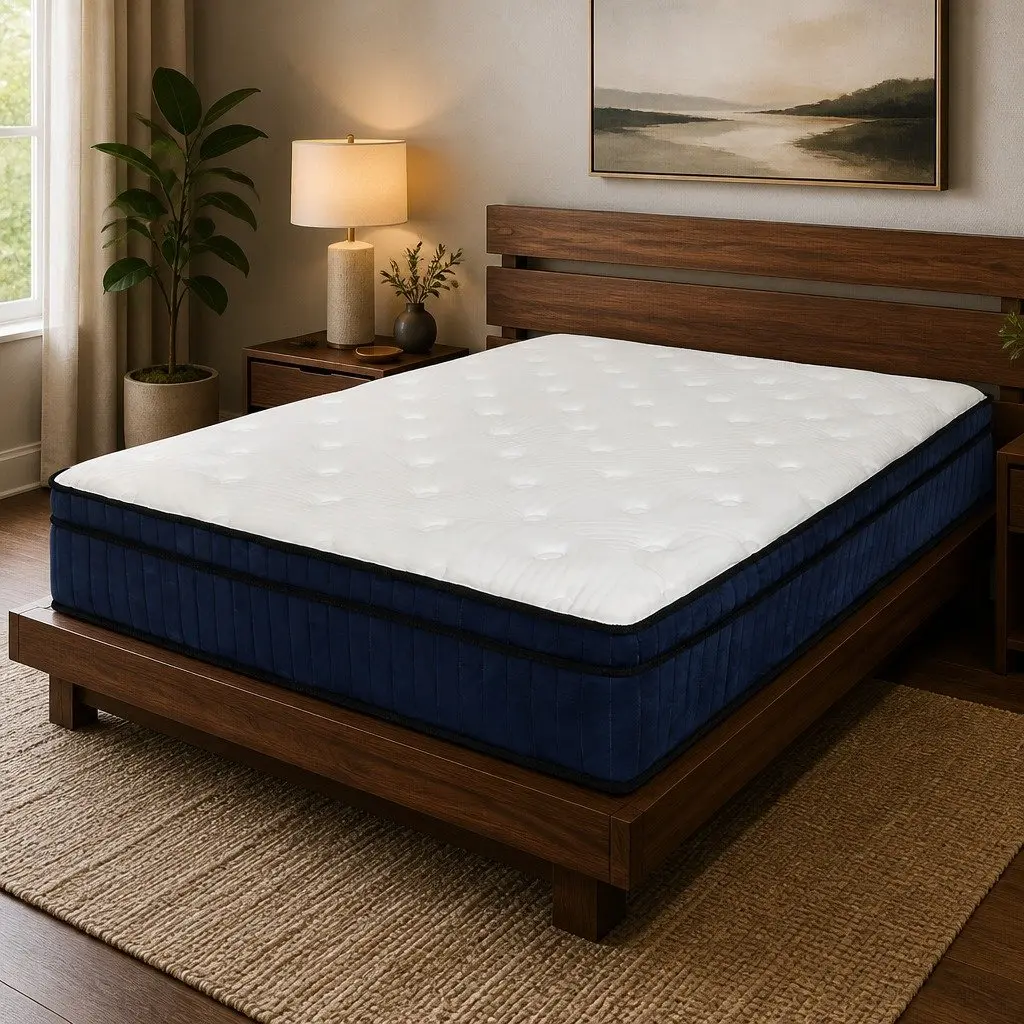 Double Mattress 7 Zone Pocket Spring Medium Firm Hybrid Foam Support 138cm x 188cm