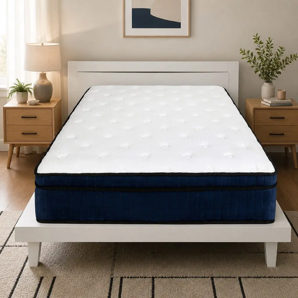 King Single Mattress 34cm 7 Zone Pocket Spring Hybrid Foam Orthopedic Support