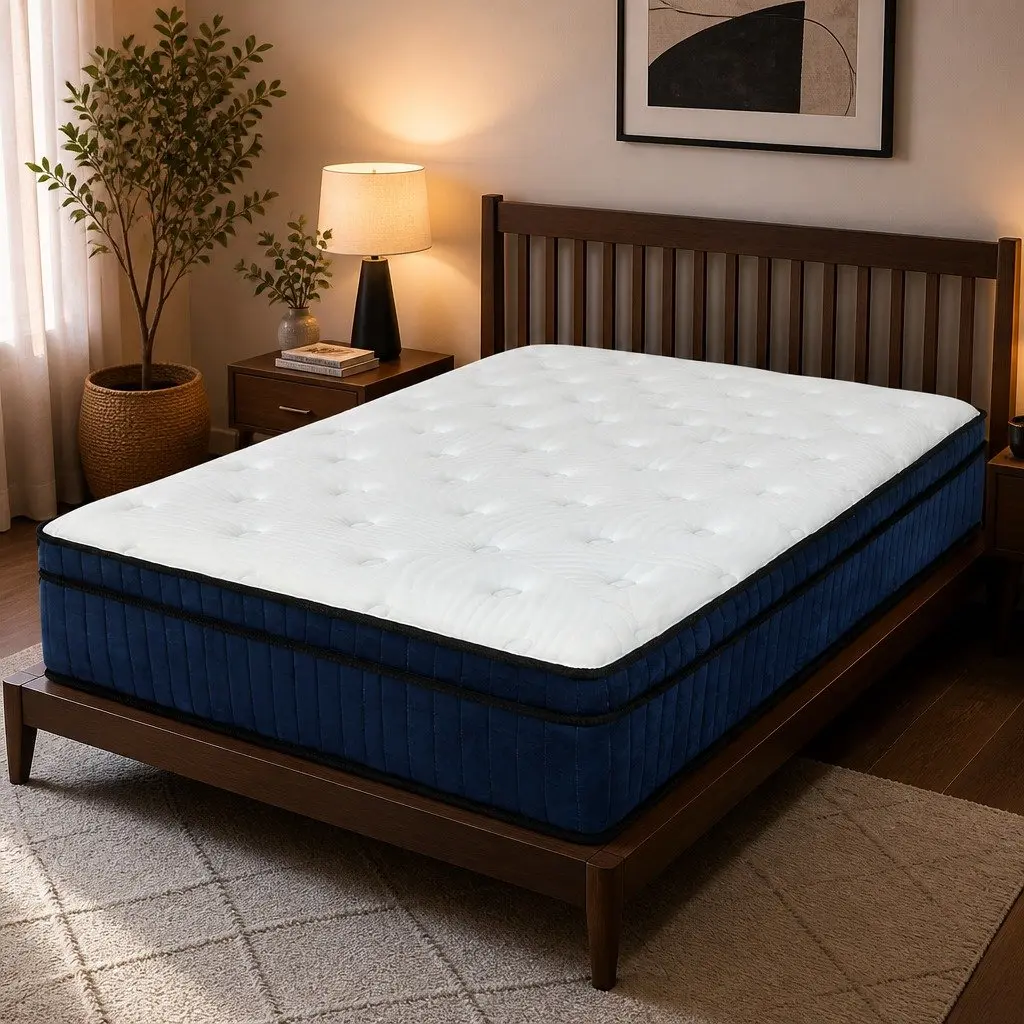 King Single Mattress 34cm 7 Zone Pocket Spring Hybrid Foam Orthopedic Support