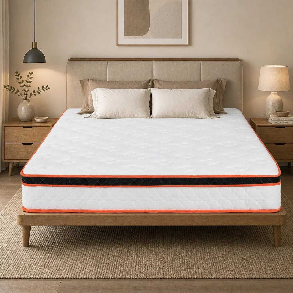 7 Zone Pocket Spring Mattress Queen Medium Firm Hybrid Foam Support Orthopedic