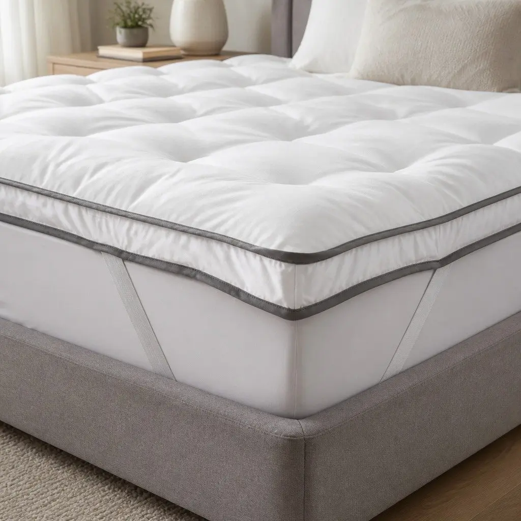 Mattress Topper Soft Double Bed 4-5cm Thick Fitted Elastic Skirt