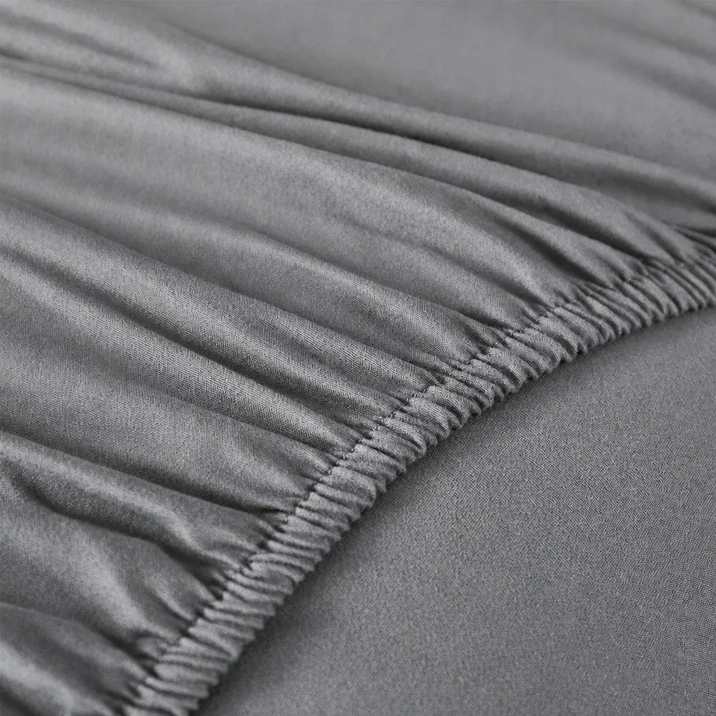 Mattress Topper Bamboo Charcoal Fibre King Size Fitted Elastic Bedding