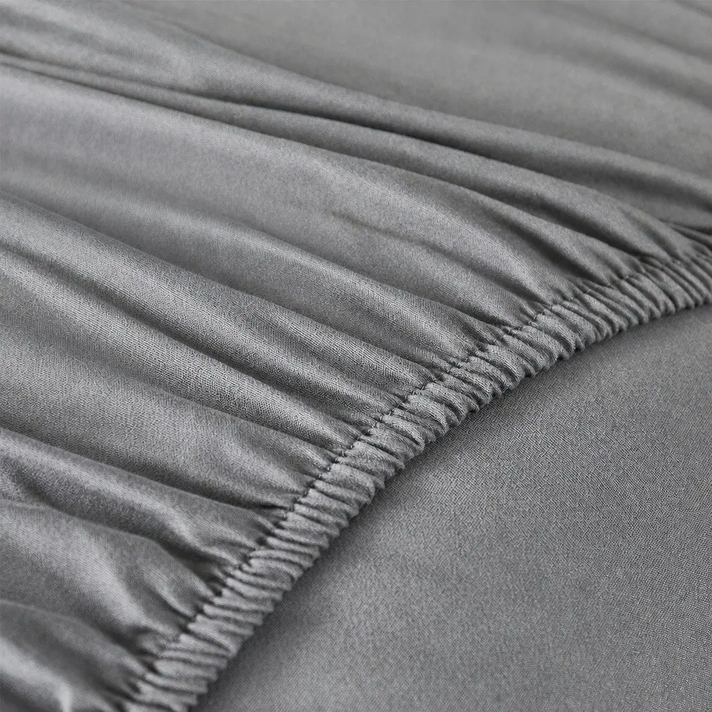 Mattress Topper Bamboo Charcoal Fibre King Single Fitted Elastic Edge