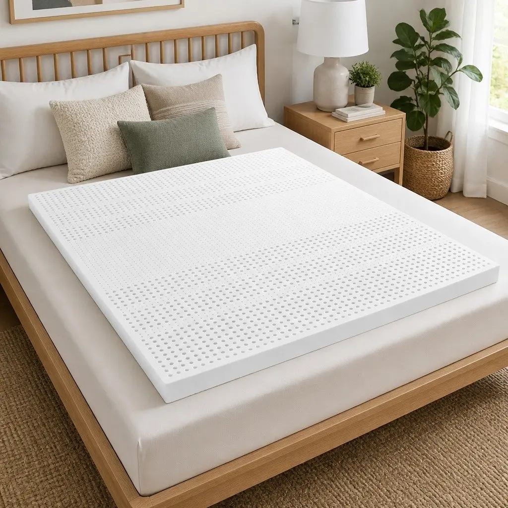 Double Mattress Topper 5cm Natural Latex Queen Pressure Relief Support