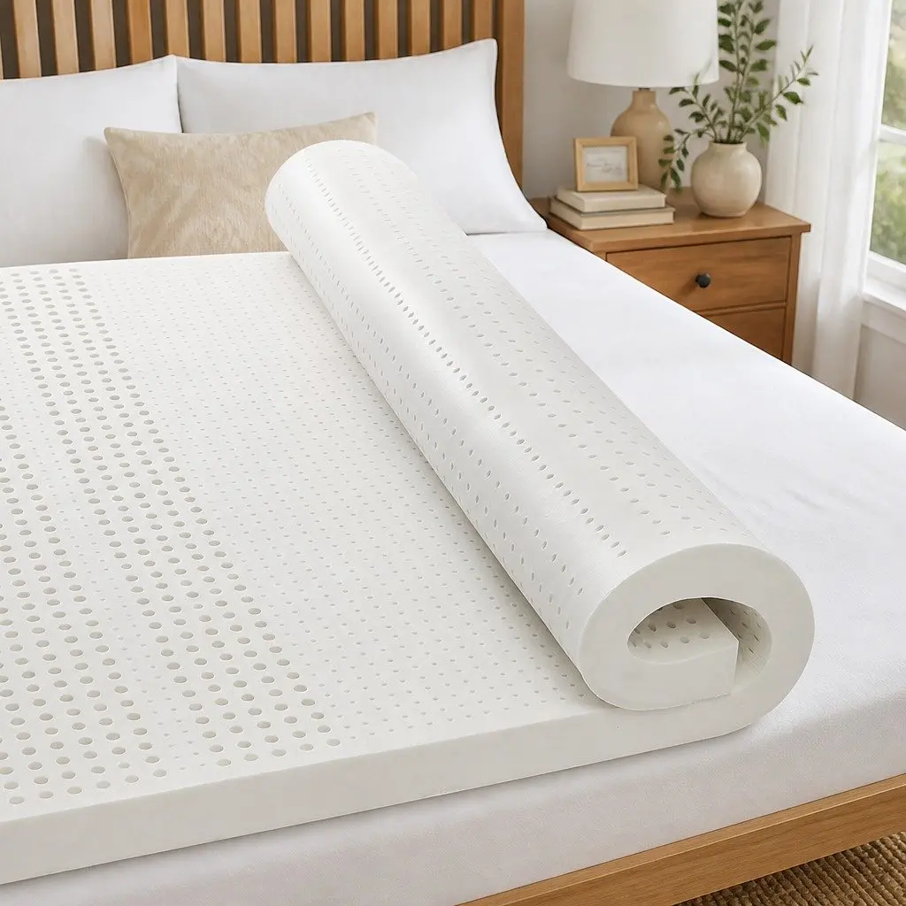 Double Mattress Topper 5cm Natural Latex Queen Pressure Relief Support