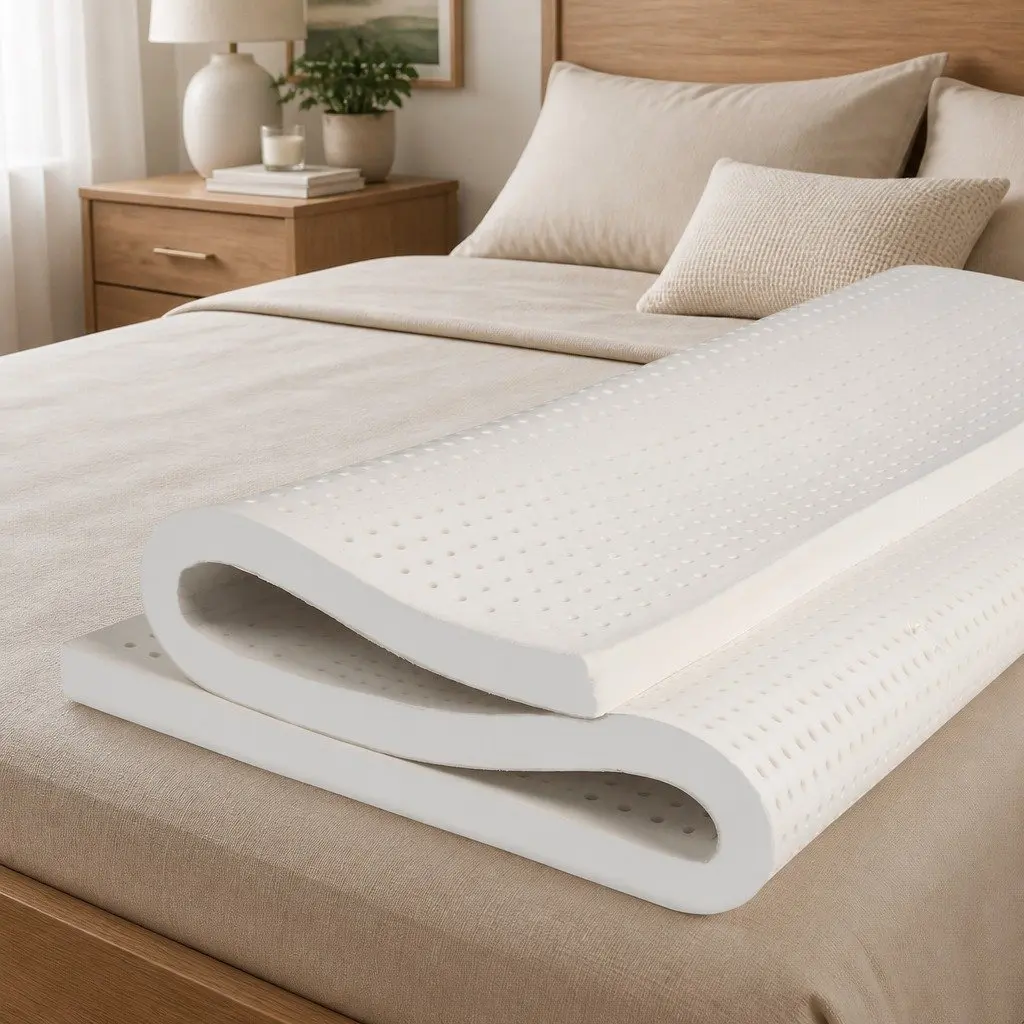 Double Mattress Topper 5cm Natural Latex Queen Pressure Relief Support
