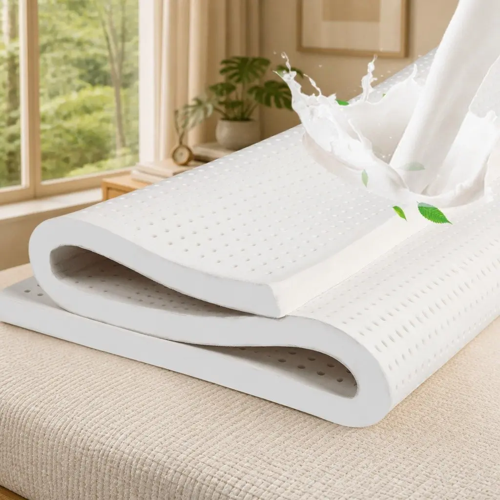 Double Mattress Topper 5cm Natural Latex Queen Pressure Relief Support