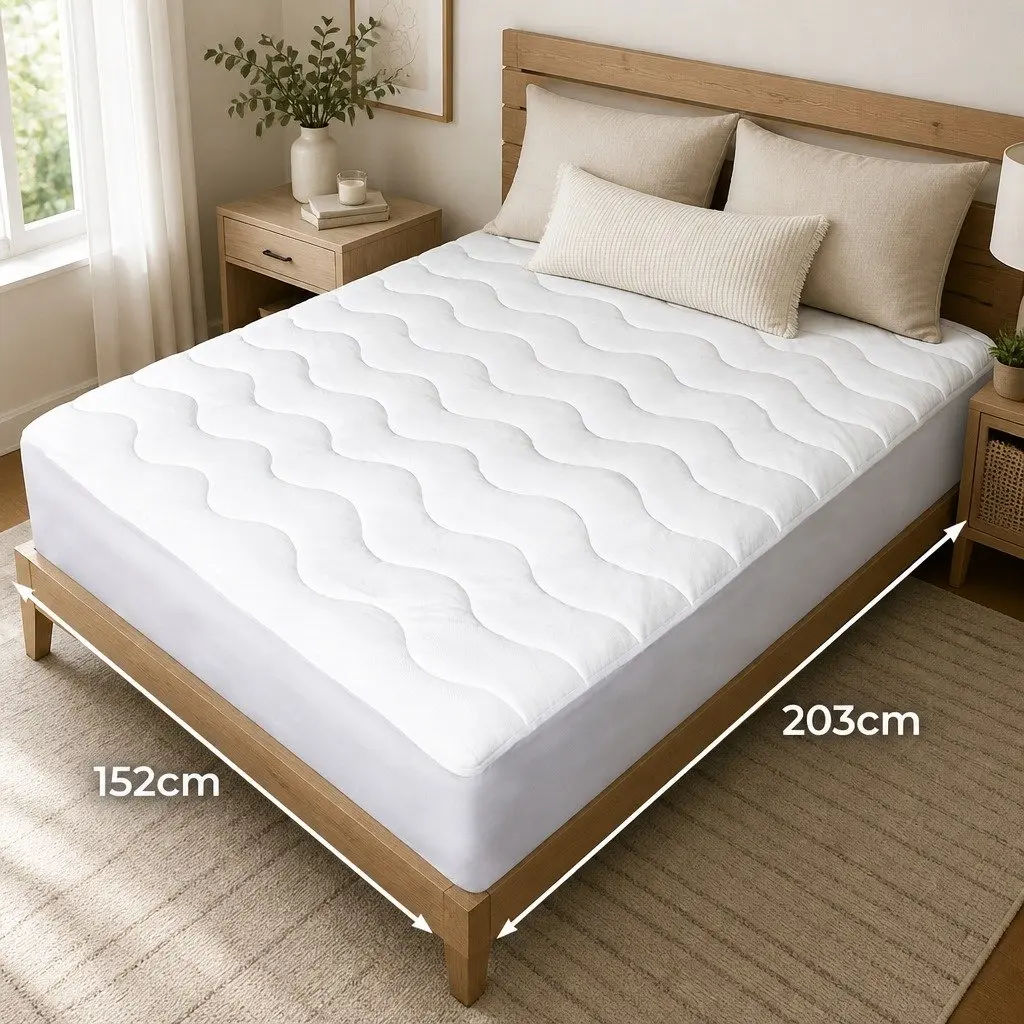 Cooling Mattress Topper Breathable Queen Size Memory Foam Removable Washable