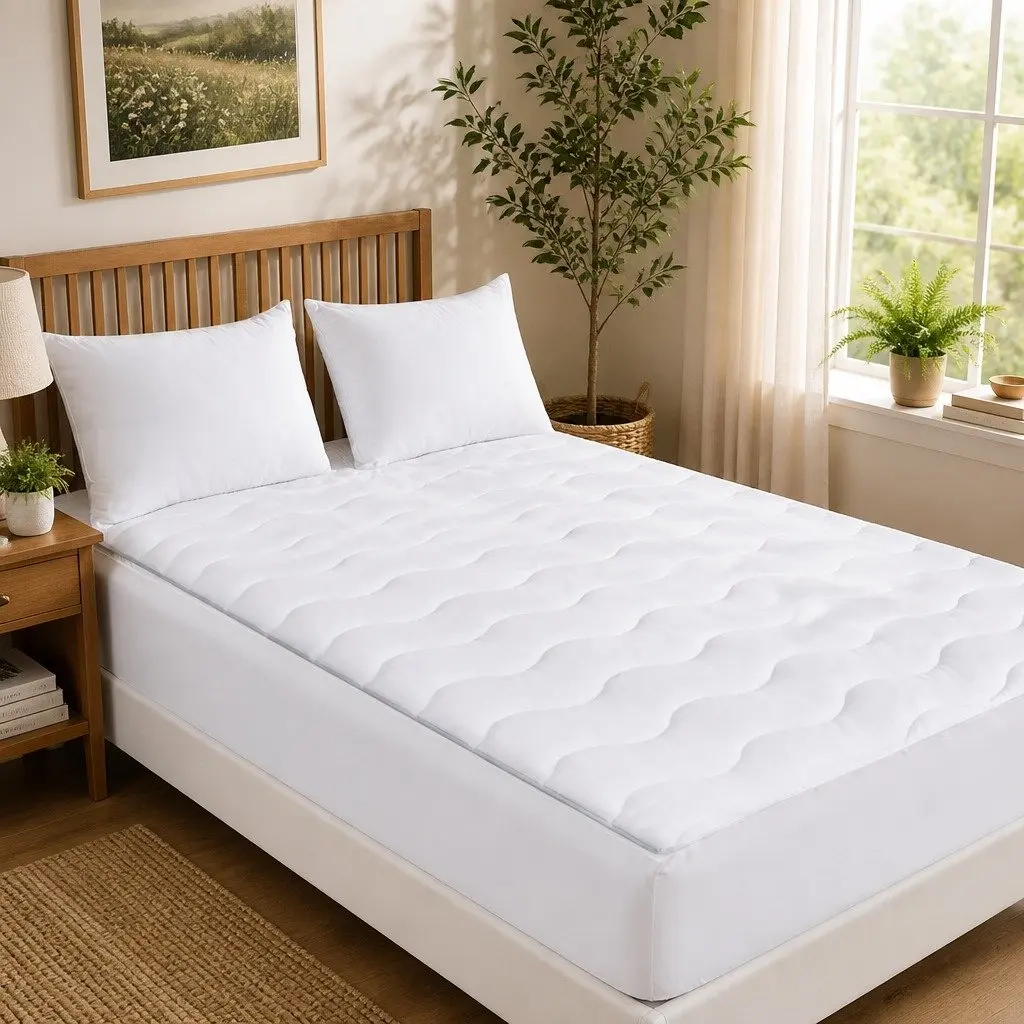 Cooling Mattress Topper Breathable Queen Size Memory Foam Removable Washable