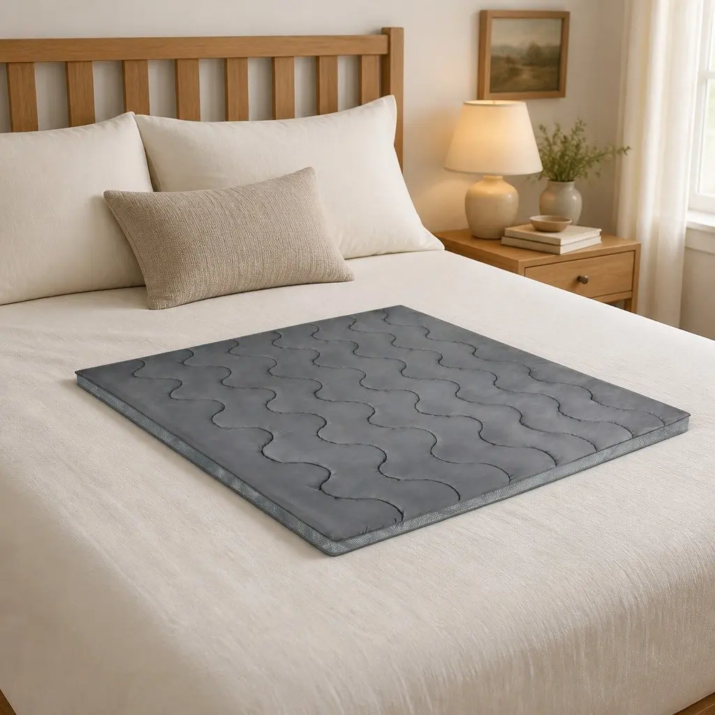 Queen Mattress Topper Pillowtop Breathable 5cm Thick Charcoal Grey