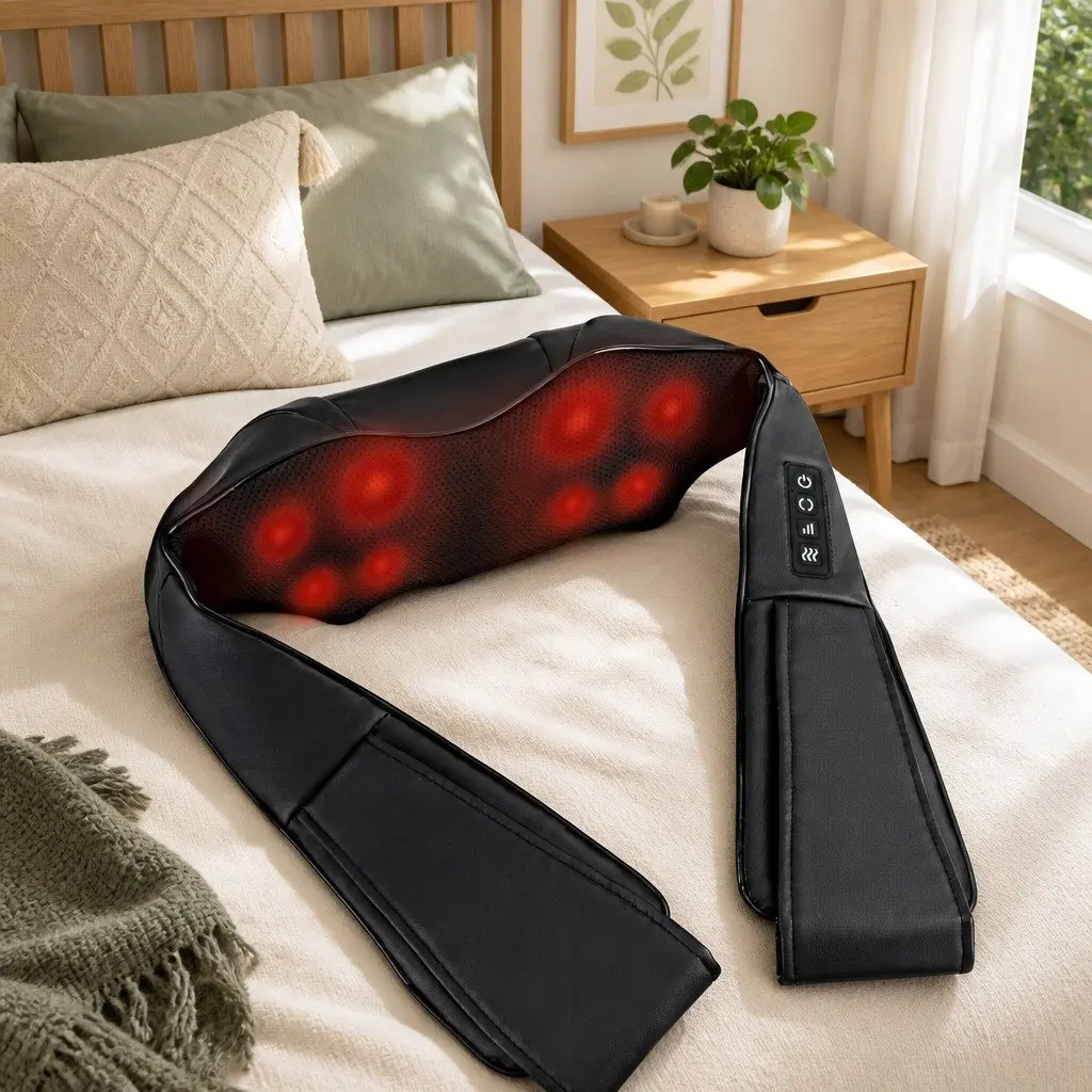 Neck Massager 8 Massage Nodes Heated Relaxation Device 45cm x 50cm