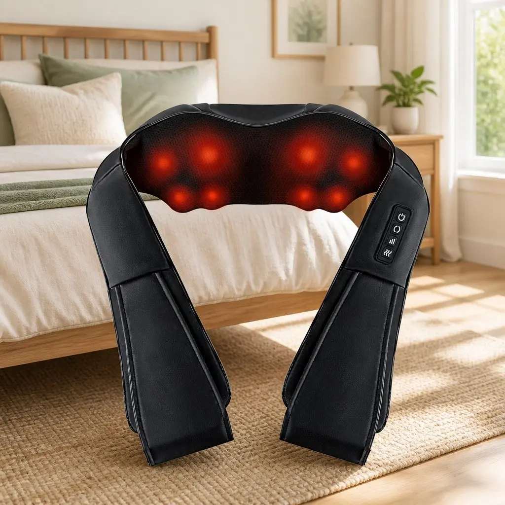 Neck Massager 8 Massage Nodes Heated Relaxation Device 45cm x 50cm