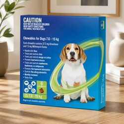 Dogs 7.6-15kg Monthly Parasite Protection Chew 6 Pack