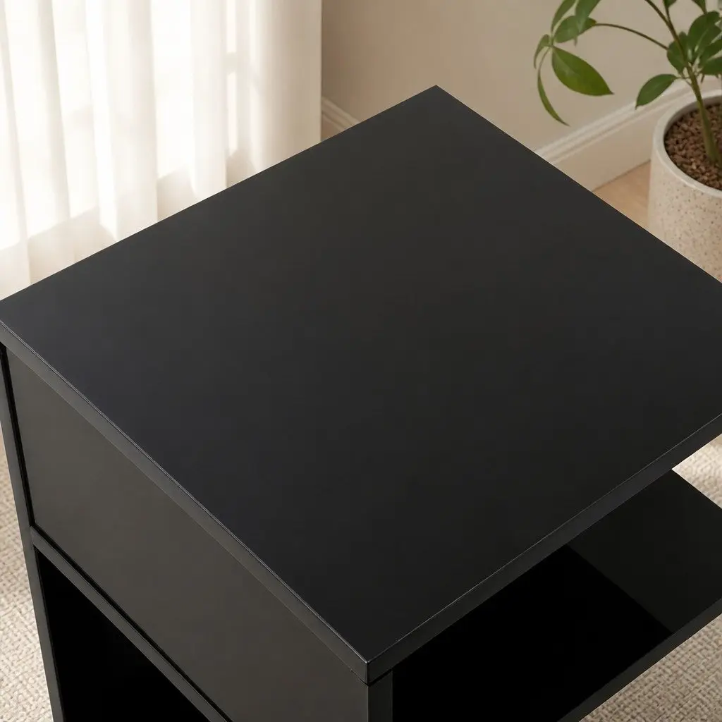Black Bedside Table