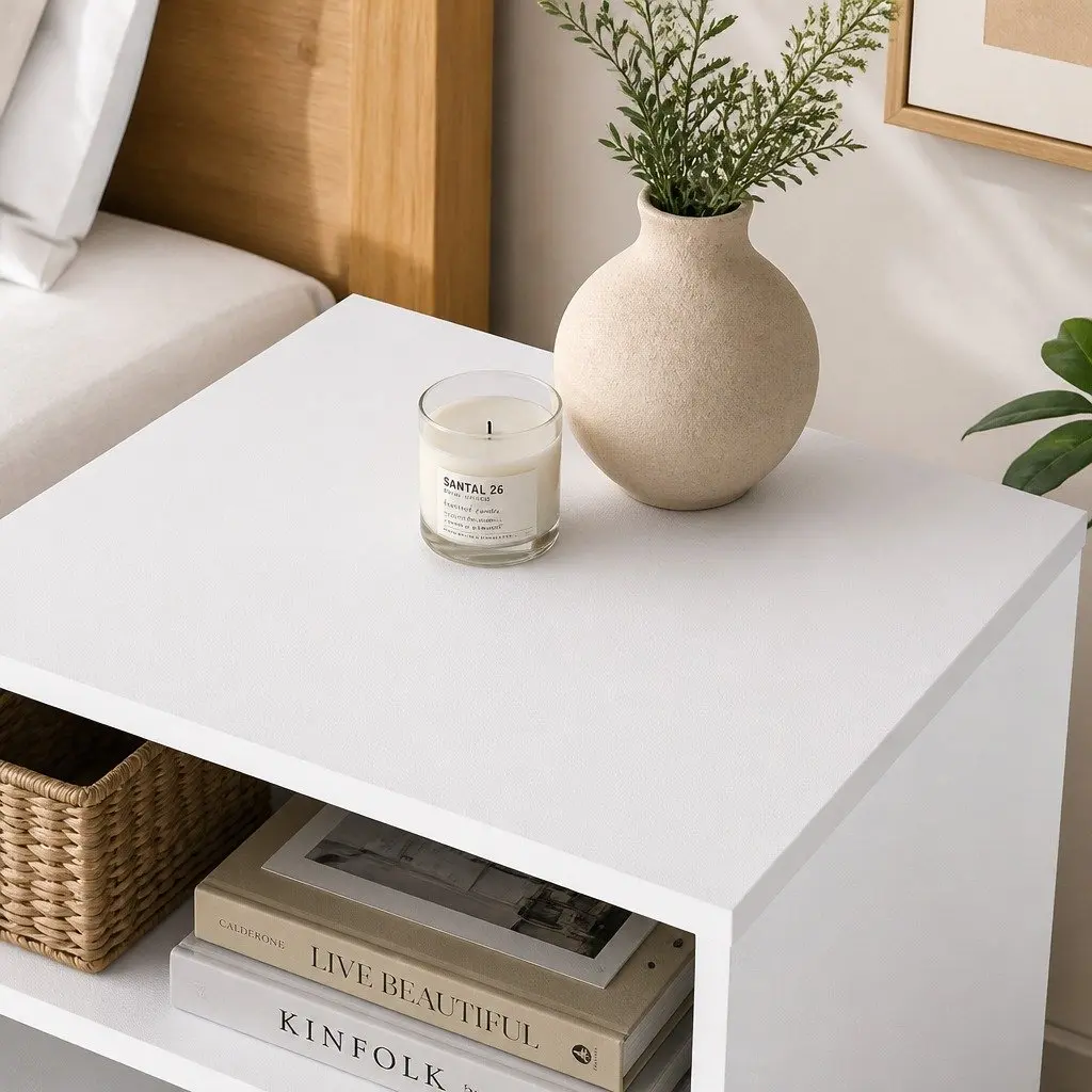 Modern Side Table 3-Tier Storage Bedside End Table S-Shaped Design Accent