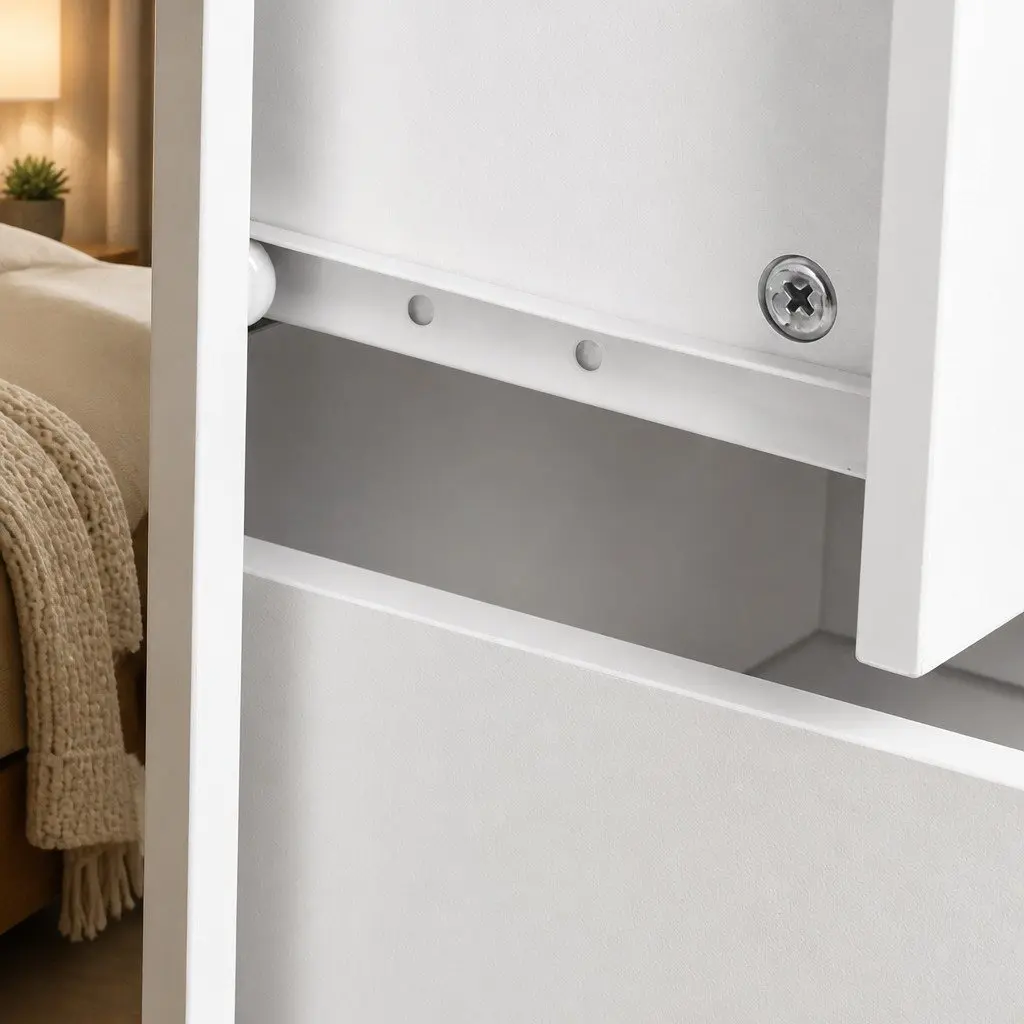 Bedside Table with 2 Drawer Storage