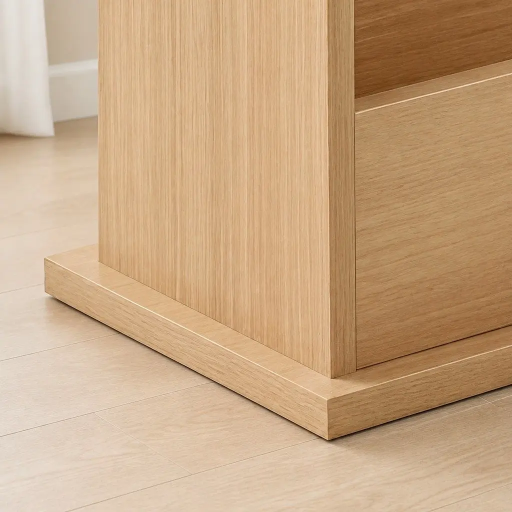 Slim Side Table with Magazine Rack Dark Oak 45cm x 18cm x 55cm