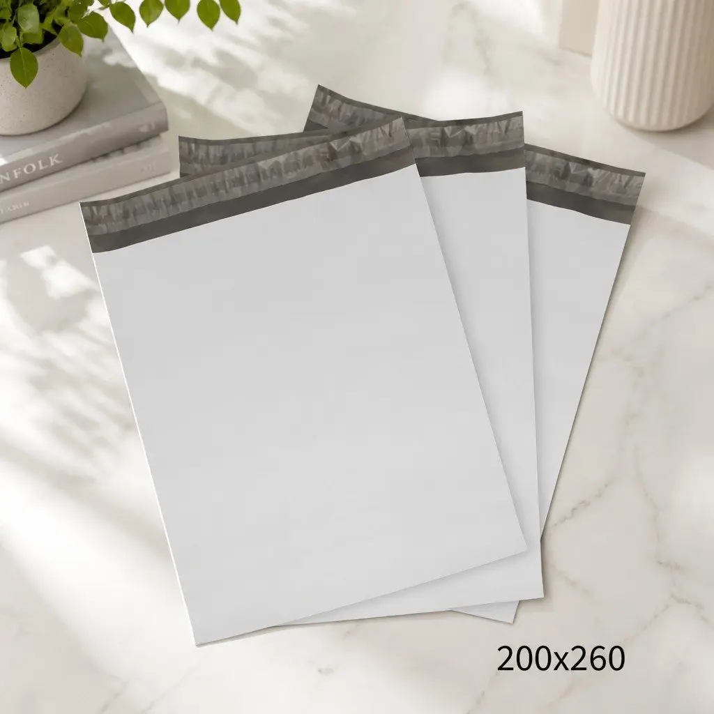 White Poly Mailer 200x260mm Self-Sealing Bags 1000 Pack