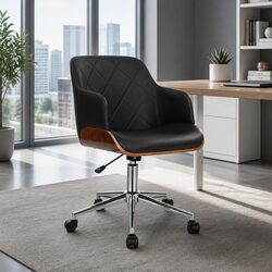 Friendly Wooden Office Chair with Comfort Features
