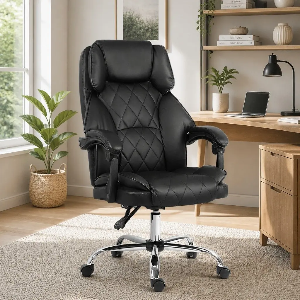 Black Office Chair with Recline Feature