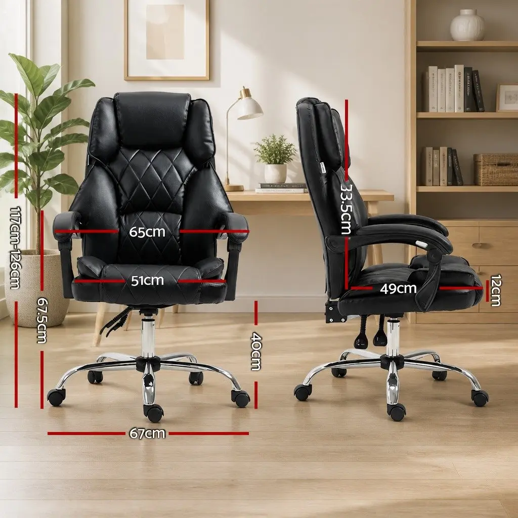 Black Office Chair with Recline Feature