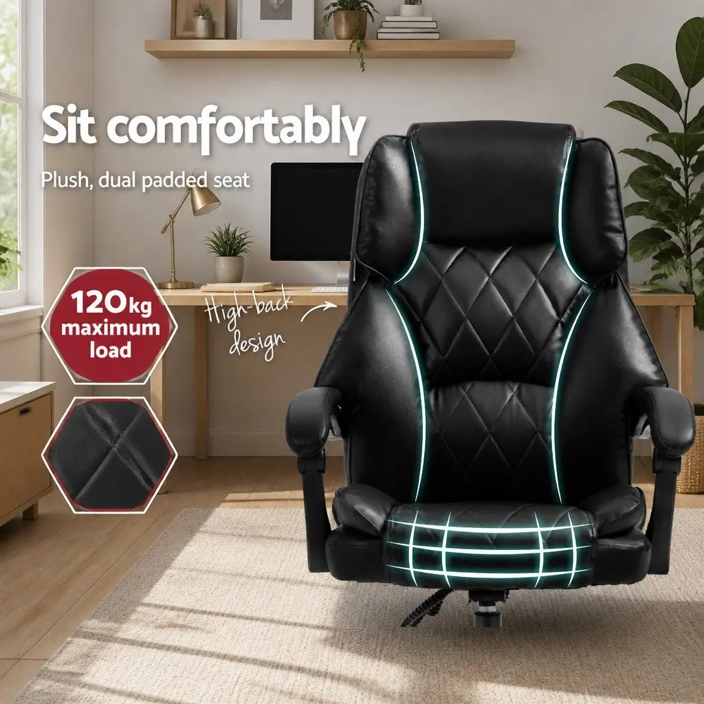 Black Office Chair with Recline Feature