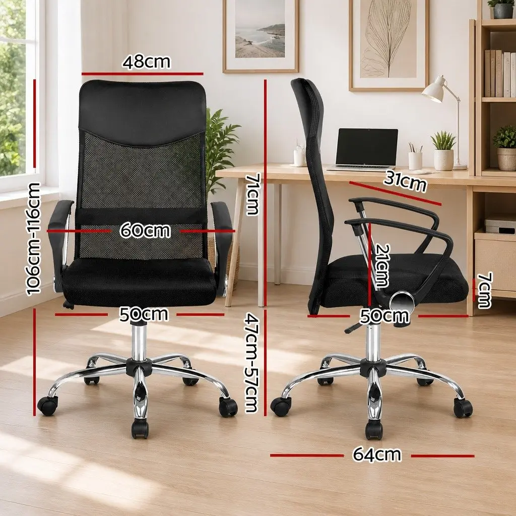 Mesh Office Chair High Back Swivel Tilt Height Adjustable Black Executive Desk