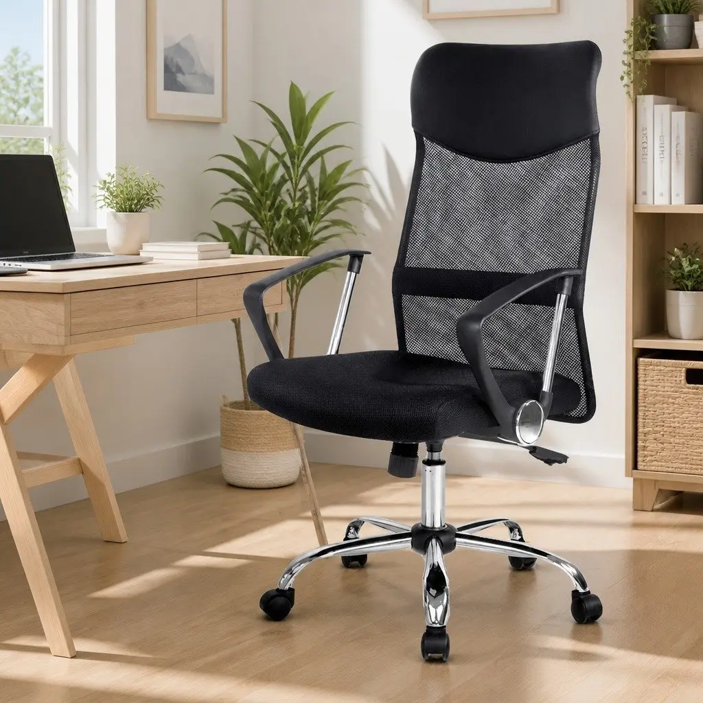 Mesh Office Chair High Back Swivel Tilt Height Adjustable Black Executive Desk