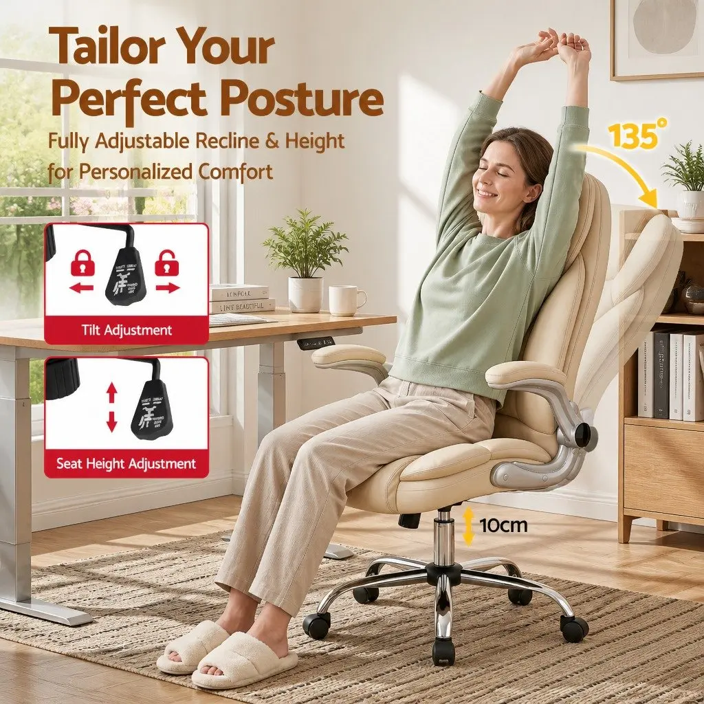 Beige Executive Office Chair
