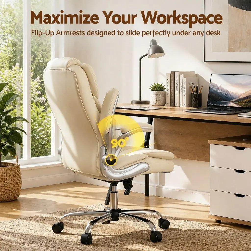 Beige Executive Office Chair