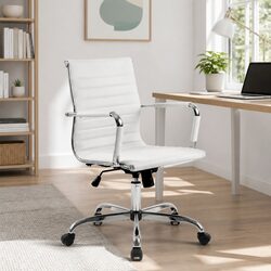 Your New Favorite White Leather Desk Chair