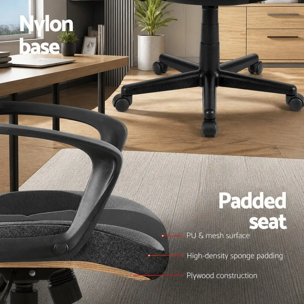 Gaming Office Chair Computer Desk Seat Grey High-Back Swivel Adjustable Height