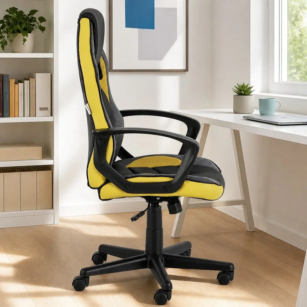 Gaming Office Chair Computer Executive Racing High Back Yellow Desk Seat