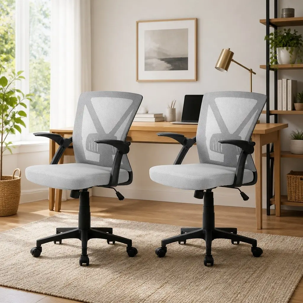 Office Chair in Grey Mesh