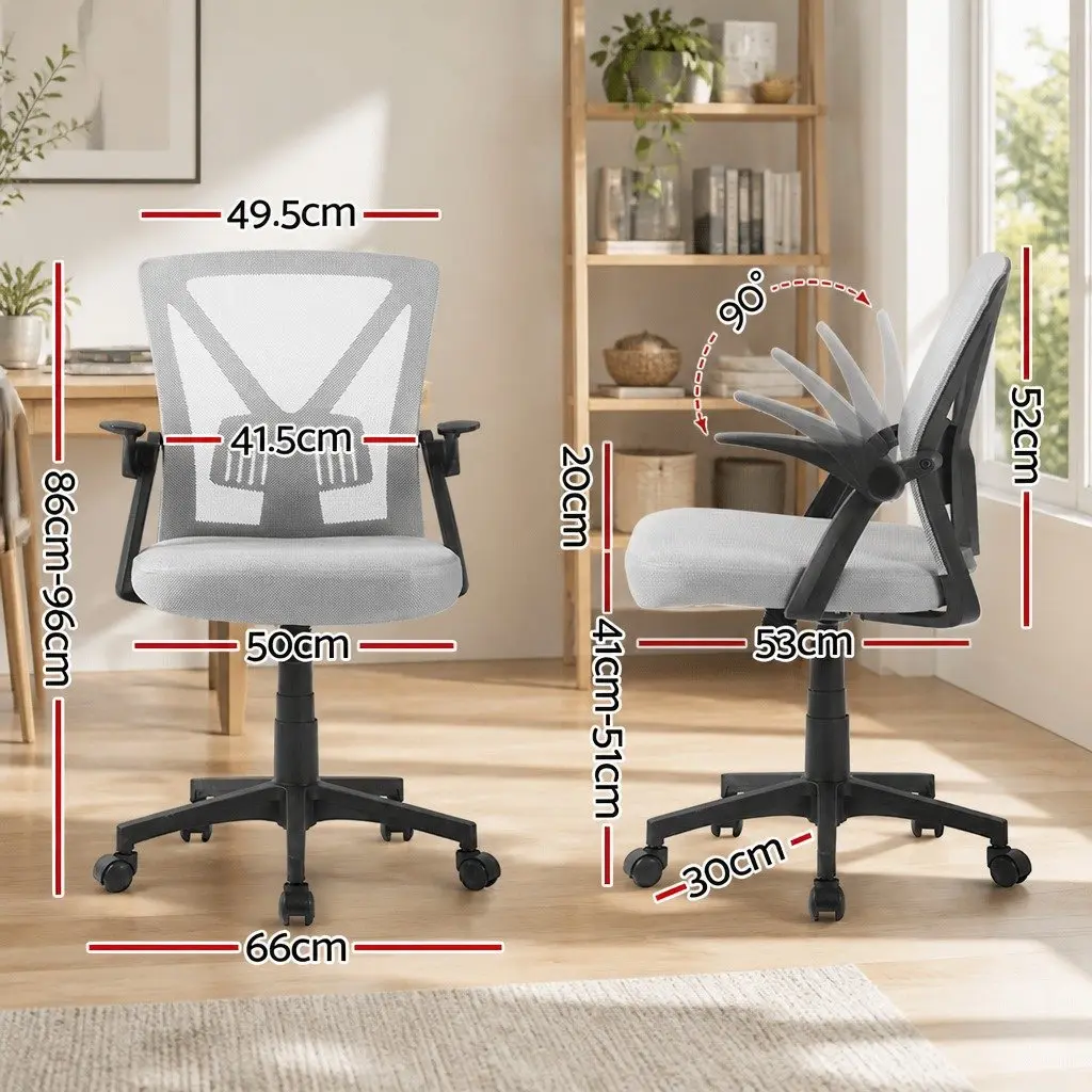 Office Chair in Grey Mesh