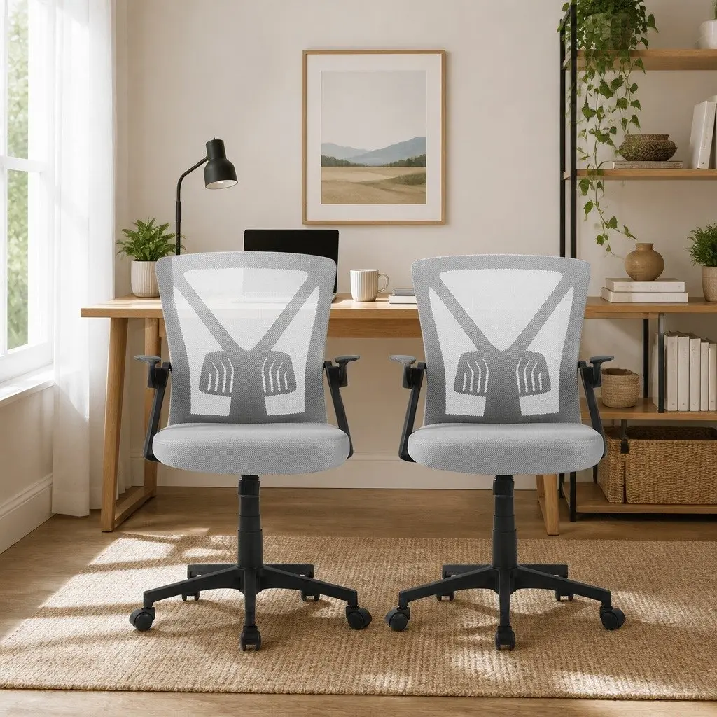 Office Chair in Grey Mesh