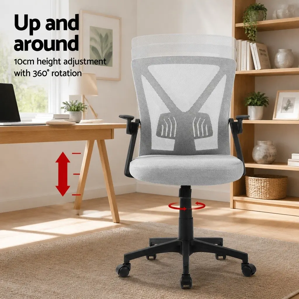 Office Chair in Grey Mesh