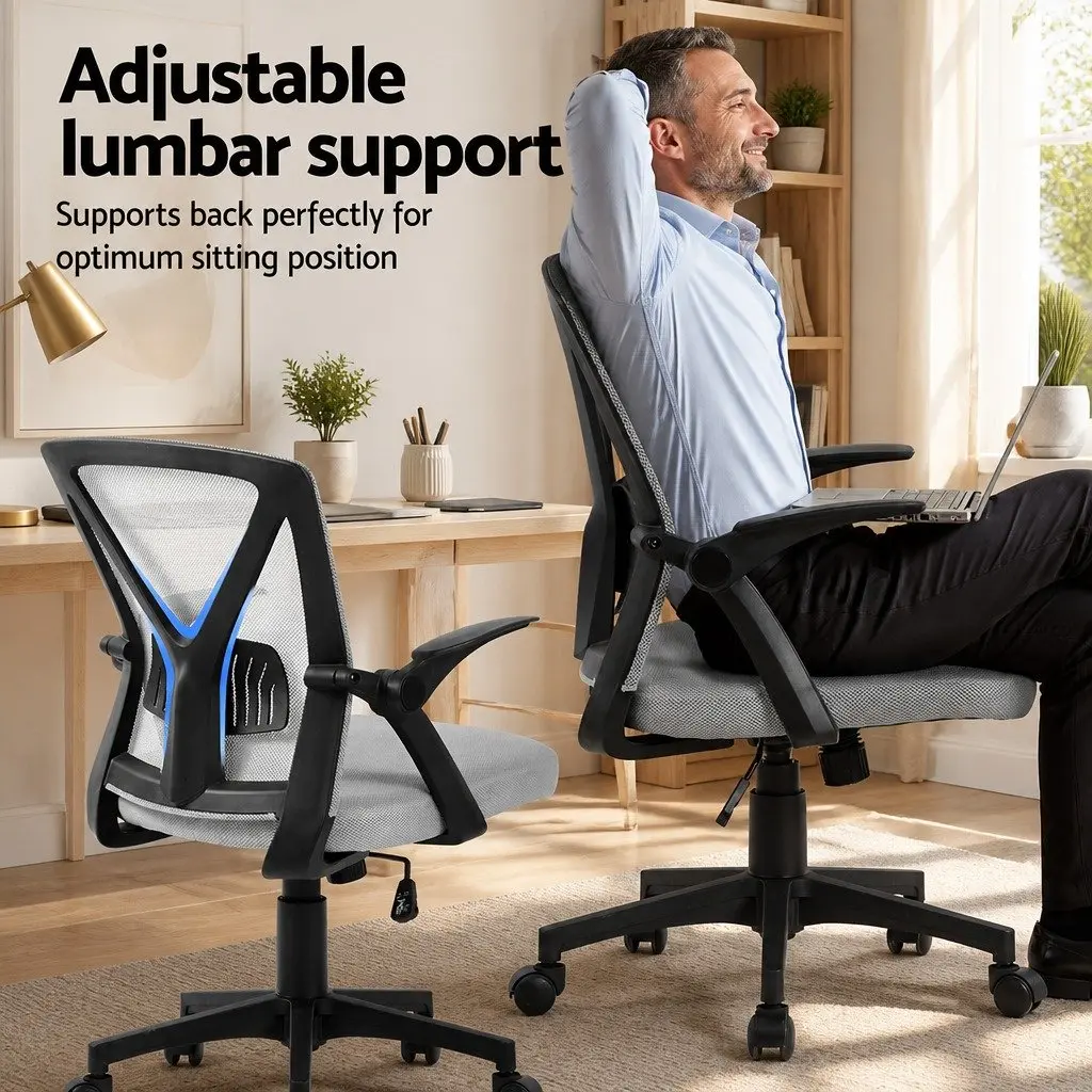 Office Chair in Grey Mesh