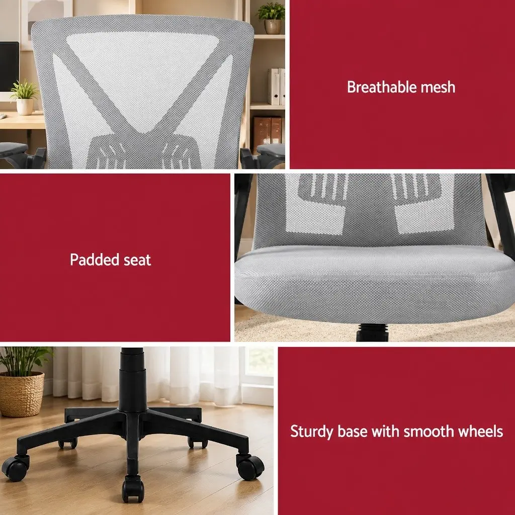 Office Chair in Grey Mesh
