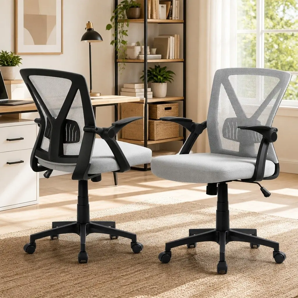 Office Chair in Grey Mesh