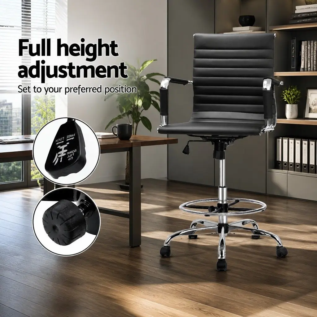 Black Drafting Stool