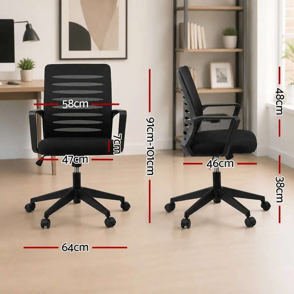 Ergonomic Office Chair Mid Back Mesh Computer Desk Chair with Lumbar Support