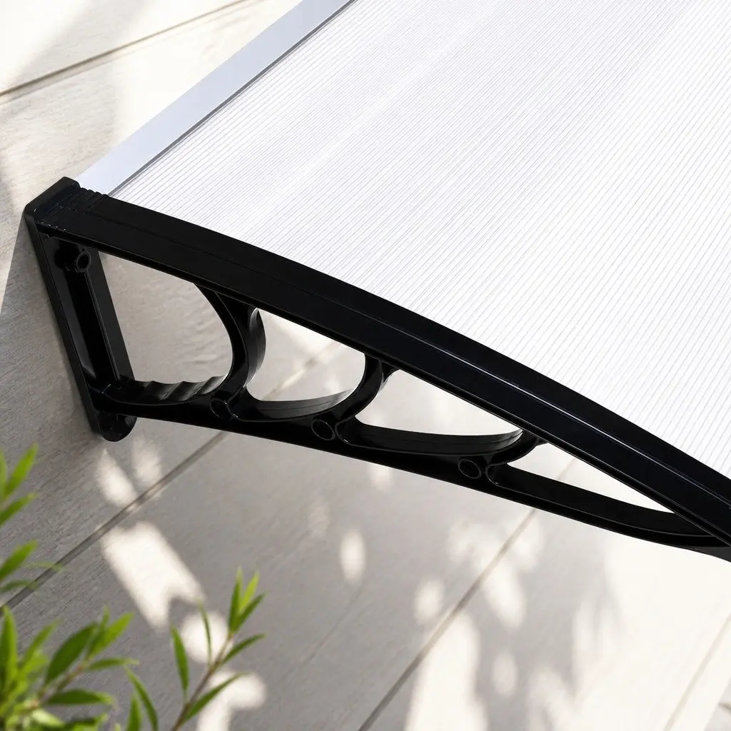Window Door Awning Outdoor Shade 1M x 1.5M Transparent PC Panel UV Rain