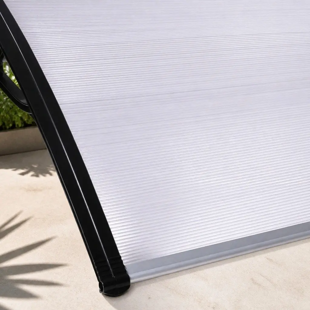 Window Door Awning Outdoor Shade 1M x 1.5M Transparent PC Panel UV Rain