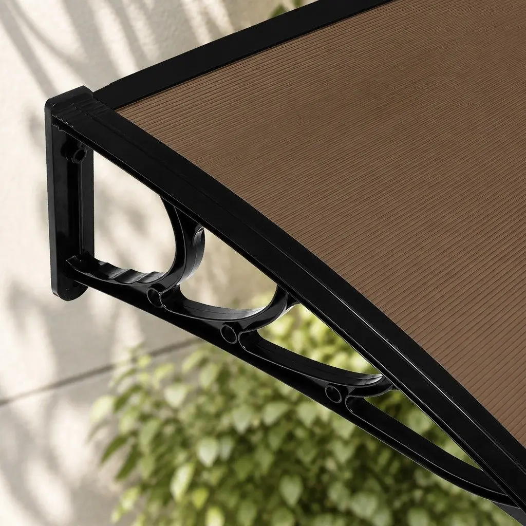 Window Door Awning Outdoor Shade 1M x 4M Brown UV Rain Protection