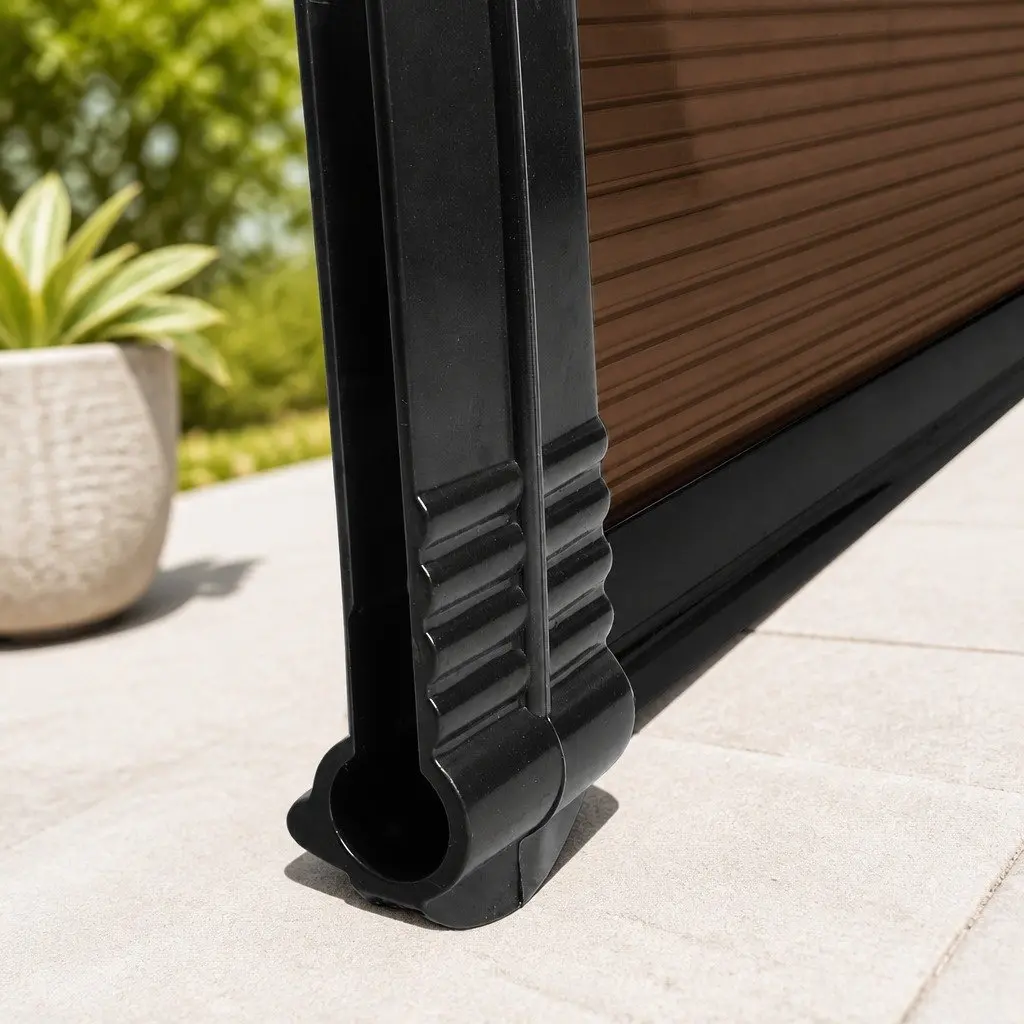 Window Door Awning Outdoor Shade 1M x 4M Brown UV Rain Protection