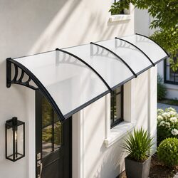 Window Door Awning Outdoor Shade 1M x 4M Transparent PC Panel UV Protection