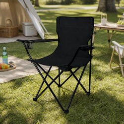 Camping Chair Folding Portable Armrest Outdoor Travel Picnic Garden Relaxation