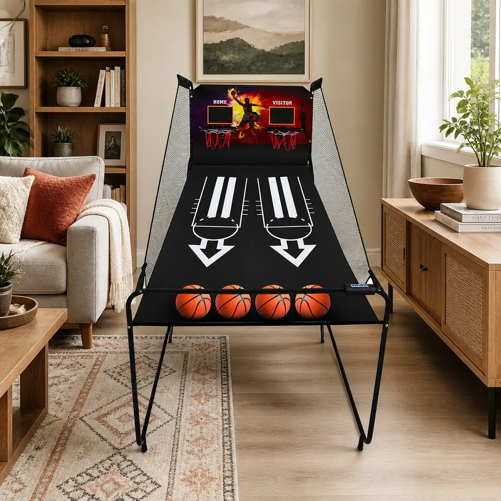 Electronic Basketball Arcade Shooting Game Foldable Indoor Outdoor 110cm x 210cm x 205cm